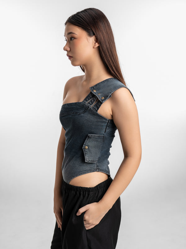 Downtown Denim Bodysuit