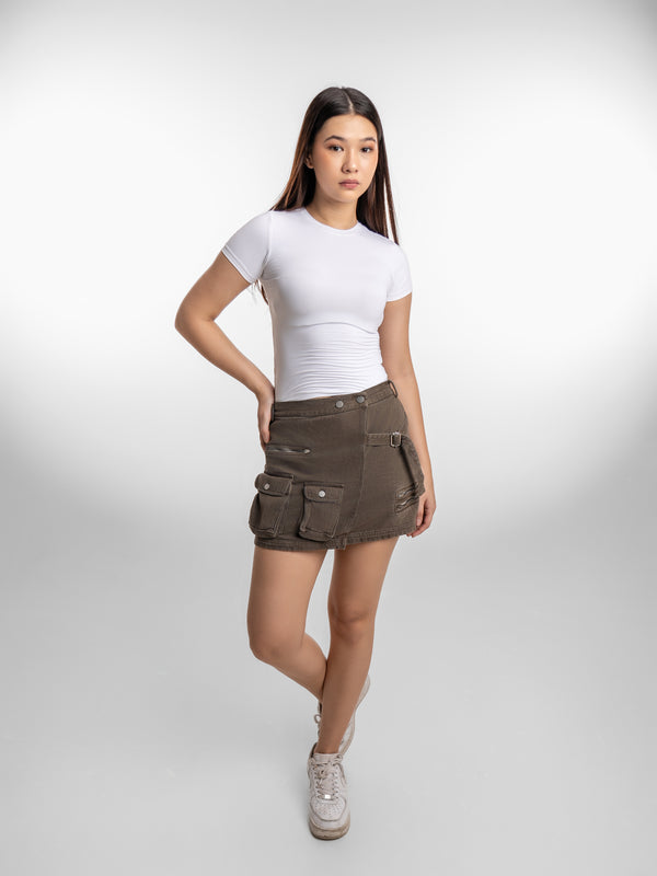 Cargo Skort - Moss Green