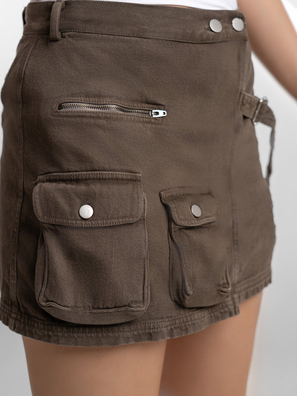 Cargo Skort - Moss Green